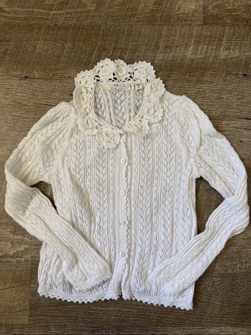 Doen Little Martina Pale Lily Cardigan Size 8